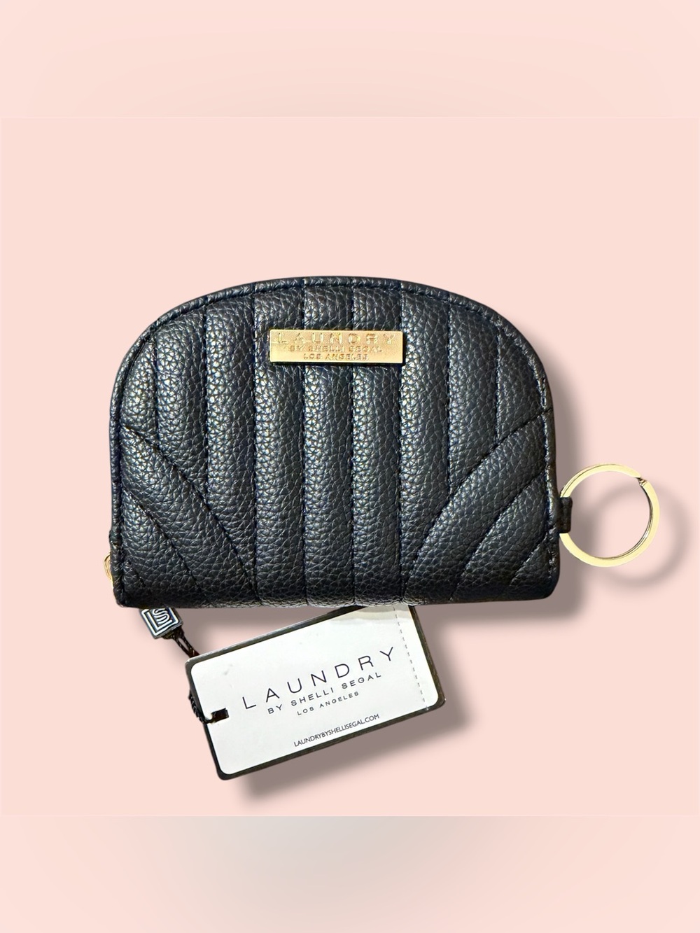 Women’s black and gold wallet